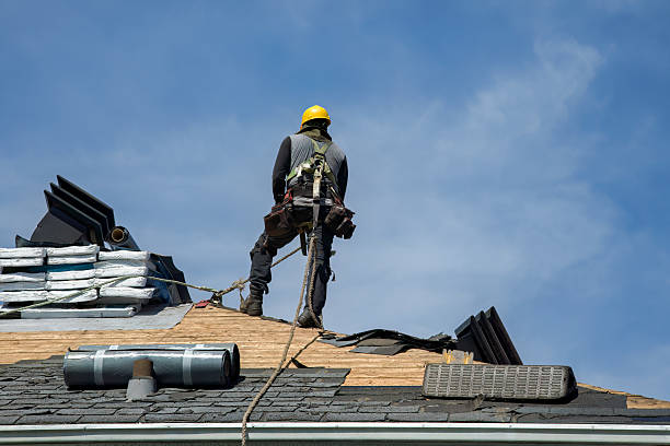 Professional Gutter Installation technician working in Camp Pendleton, CA
